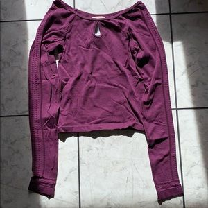 Burgundy/Purple Crop Top